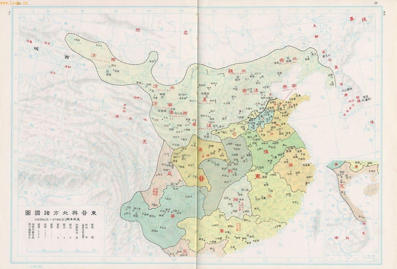 东晋时期 地图 二